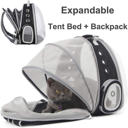 Cat Bubble Backpack Carrier, Space Capsule Transparent Pet Carrier Backpack for Small Dog, Pet Carrying Hiking Traveling Backpack