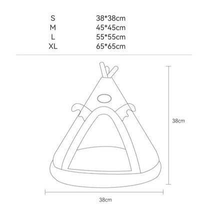 CozyPaws Tent Nest – All-Season Hideaway Bed for Dogs and Cats